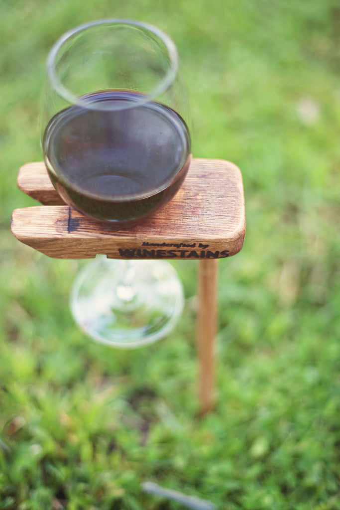 Winestains Single Beach Stake  - Travel Friendly wine glass holder