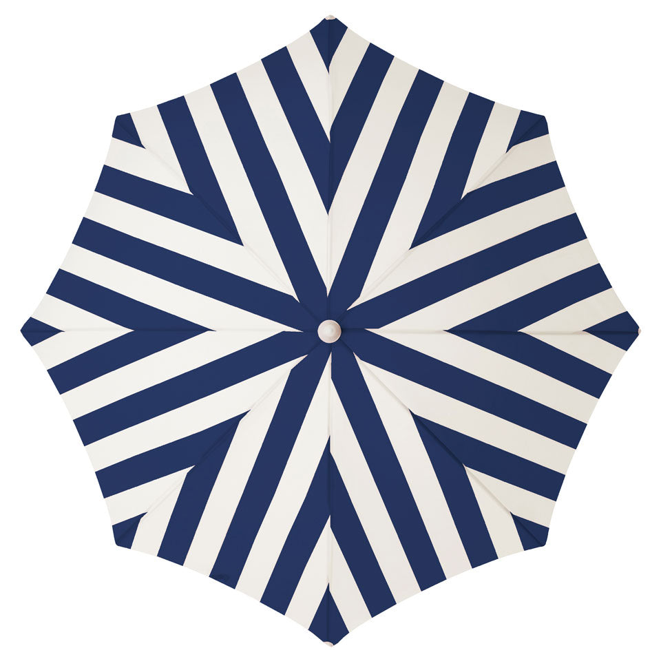 Business & Pleasure - Holiday Beach Umbrella - Navy Stripe - Boatshed 7 The Original Beach Co.