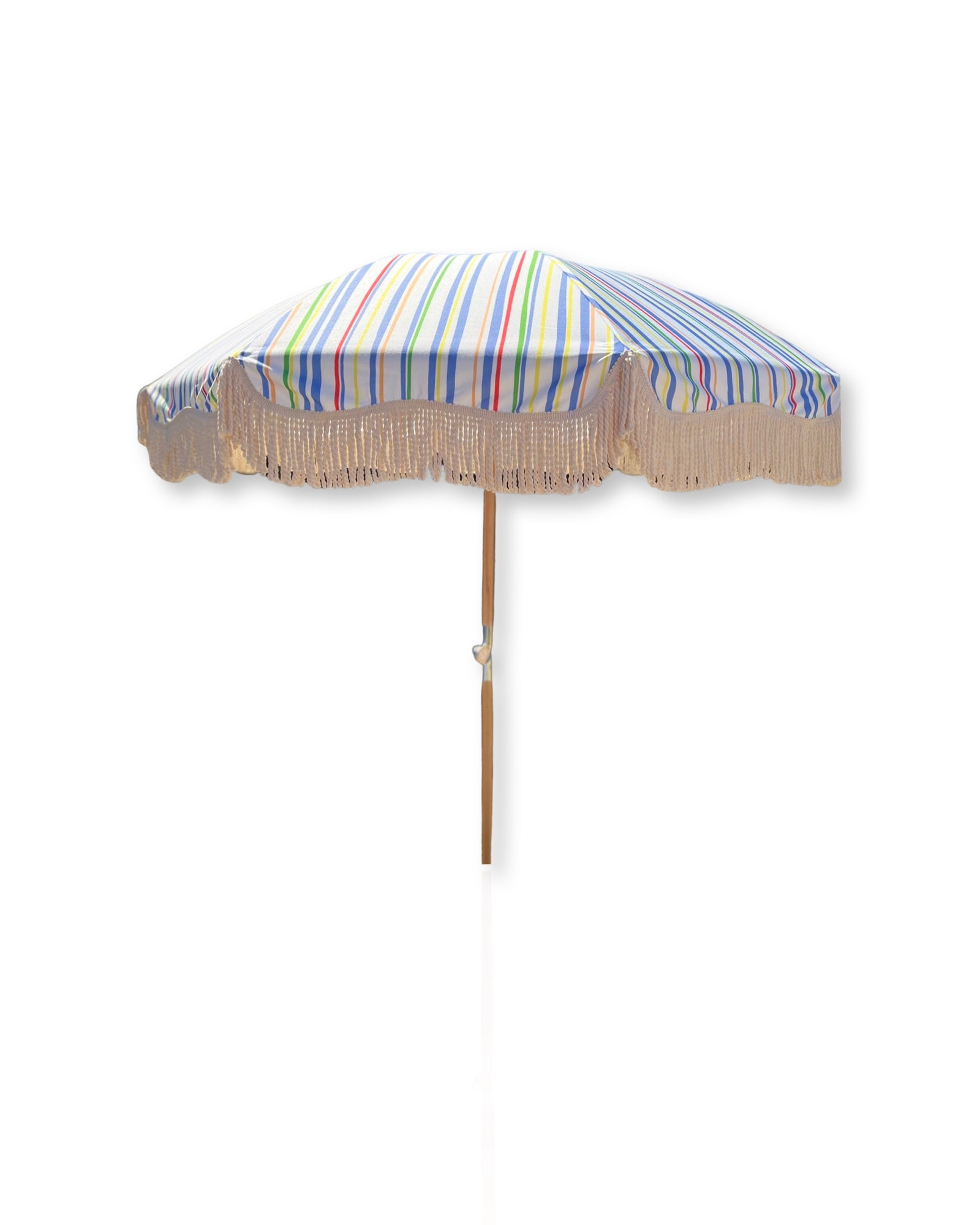 Pipi's of Rye - Premium Beach Umbrella- Retro Coastal Blue Multi