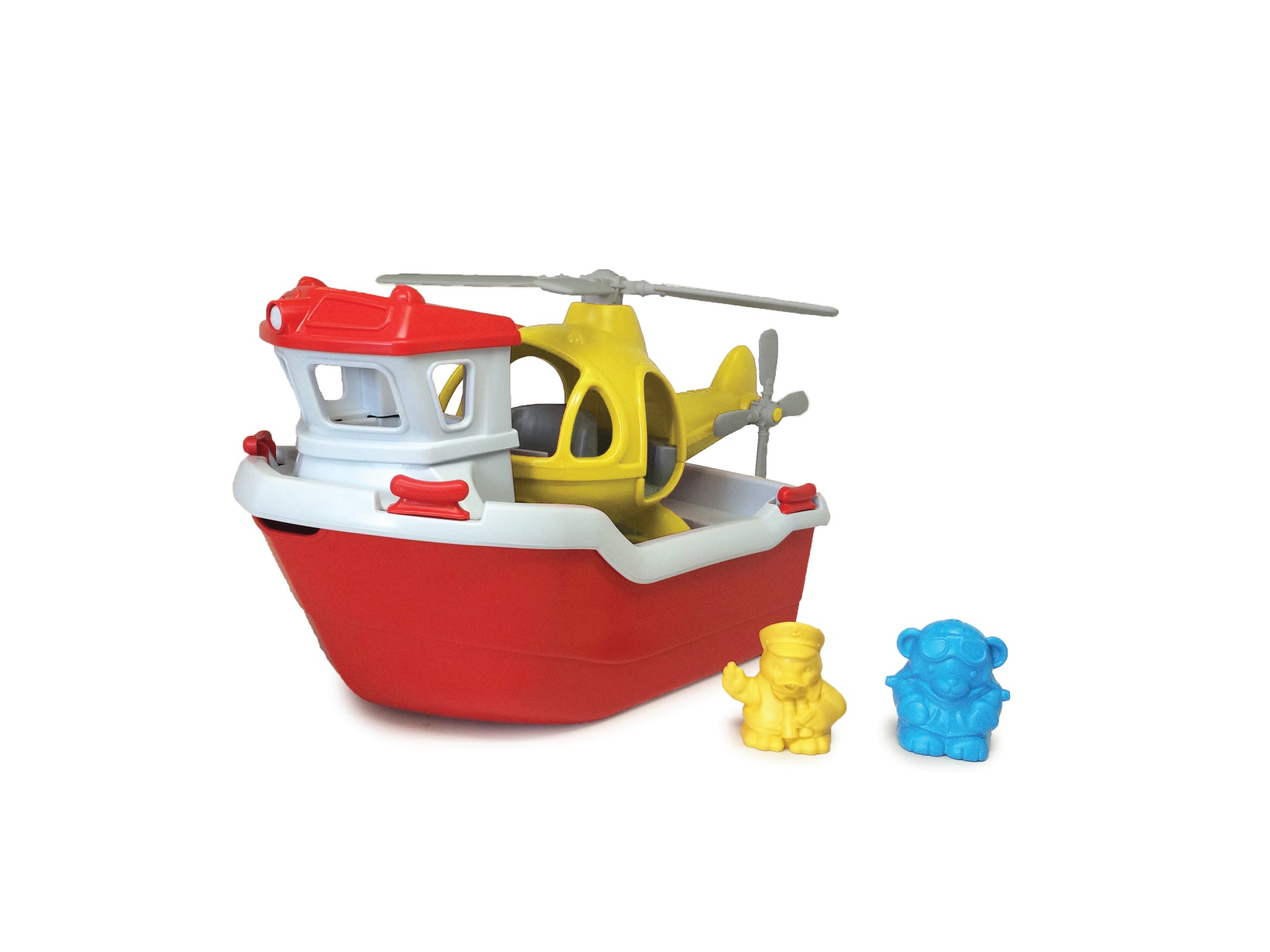 Green Toys - Rescue Boat and Helicopter - Boatshed 7 The Original Beach Co.