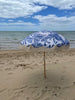 Pipi's of Rye - Premium Beach Umbrella- Coastal Floral Blue