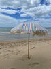 Pipi's of Rye - Premium Beach Umbrella- Retro Coastal Blue Multi