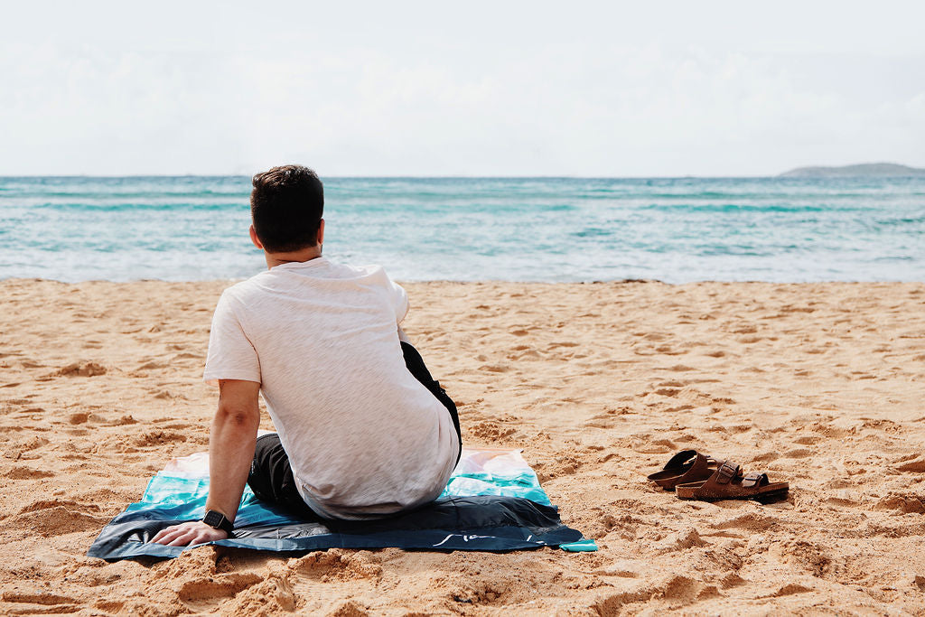 Matador Blanket- Large Pocket Blanket - Ocean Print - Boatshed 7 The Original Beach Co.