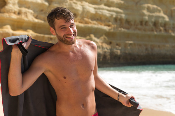 Red Paddle Microfibre Beach Towel - Earthy Grey