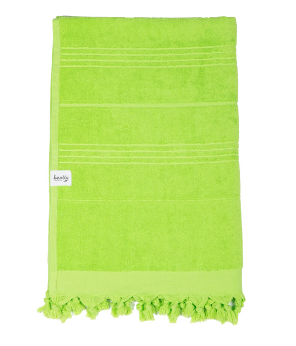 Knotty  Beach Towel - Super Luxe - Lime