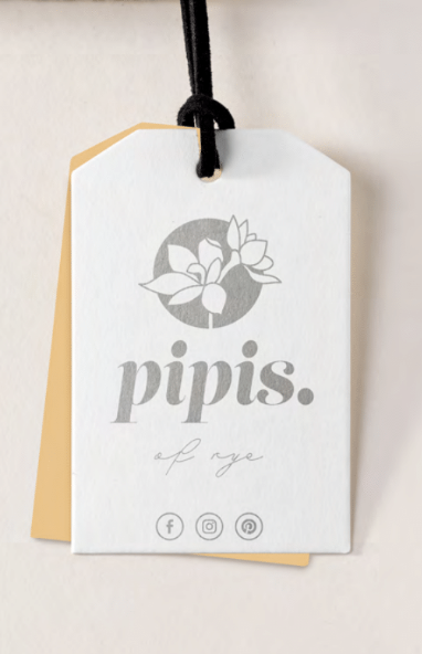 Pipi's of Rye -Premium Beach Umbrella -Coastal Floral Marigold