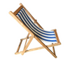 The Stripes Co - Sling Chair - Blue Stripe with head rest