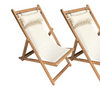 The Stripes Co - Sling Chair - Antique White with head rest