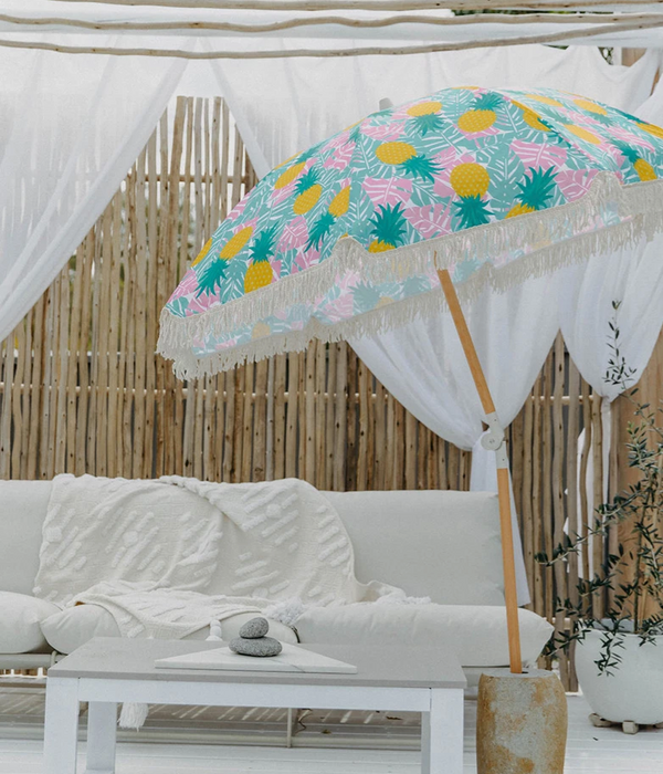 Bamboo & Bungalow Premium Beach Umbrella- Pinacolada