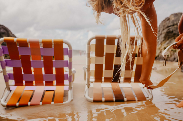 Salty Shadows Recline Beach Chair- Lilac