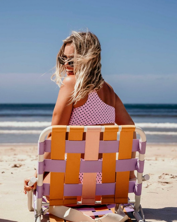 Salty Shadows Recline Beach Chair- Lilac