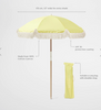 SunnyLife Premium Luxe Beach Umbrella- Limoncello