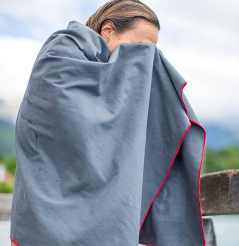 Red Paddle Microfibre Beach Towel - Earthy Grey