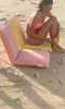 SunnyLife Terry Travel Lounger Beach Chair - Salmon
