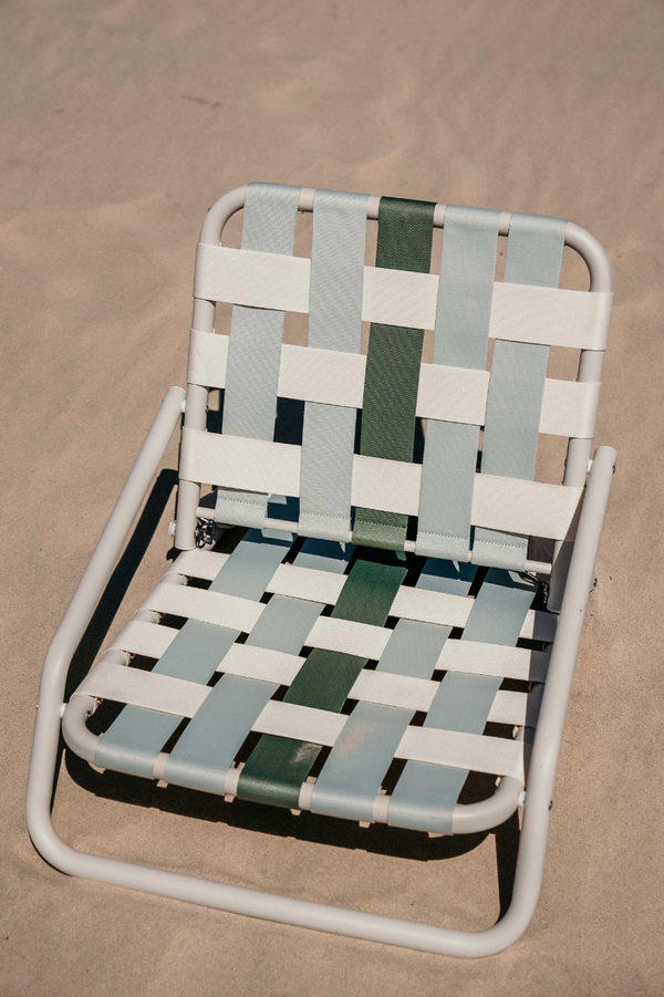 Salty Shadows Recline Beach Chair- Sage