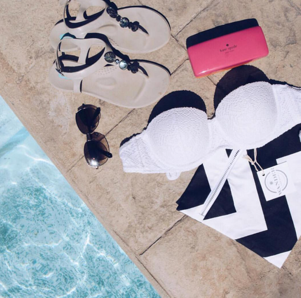 Wander and Perch Swimsuit Wet Bag - Siren Navy