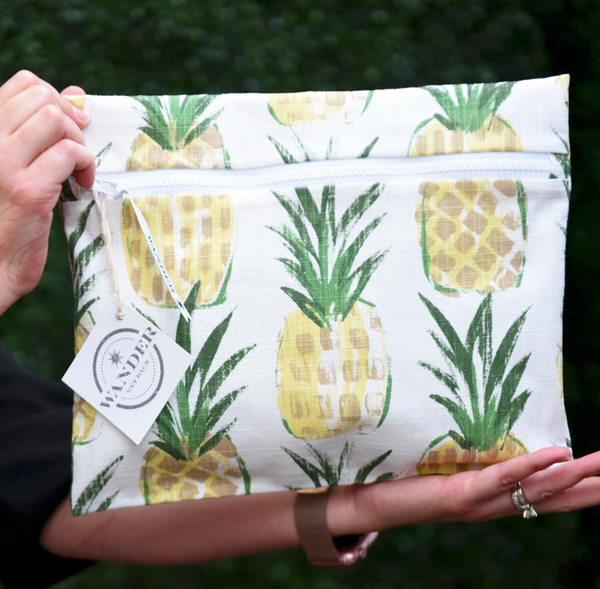 Wander and Perch Swimsuit Wet Bag - Pineapples