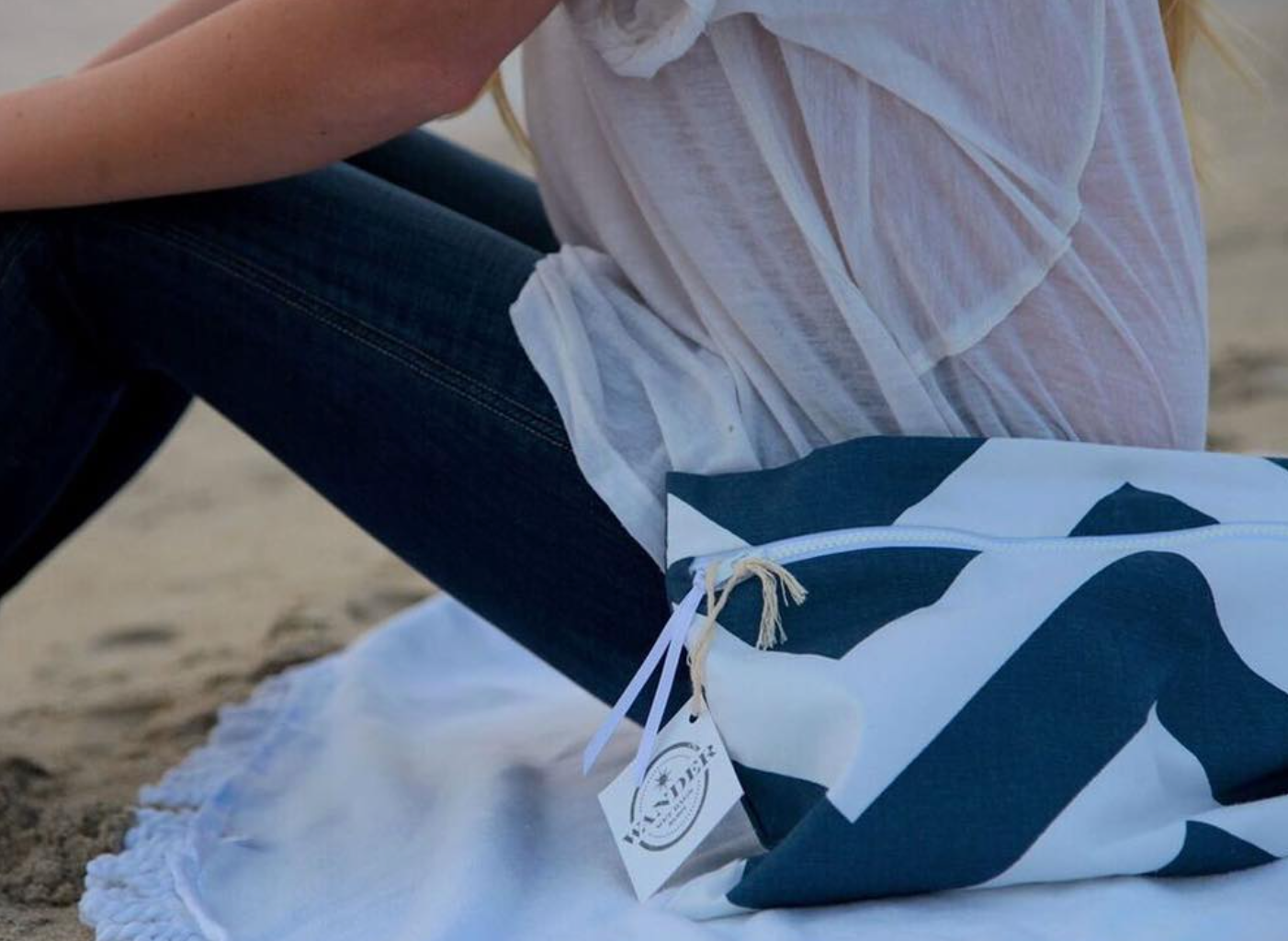 Wander and Perch Swimsuit Wet Bag - Siren Navy