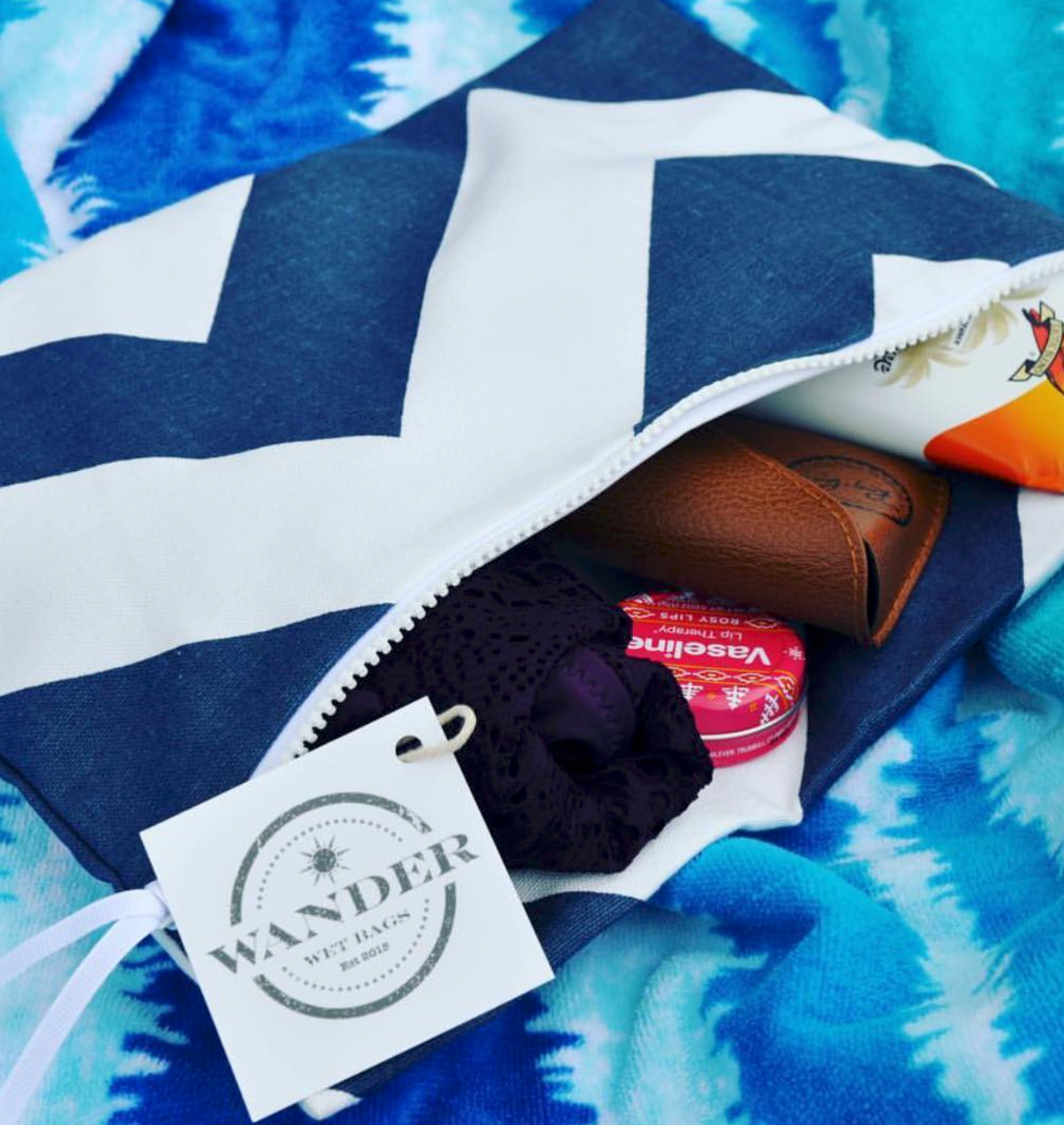 Wander and Perch Swimsuit Wet Bag - Siren Navy