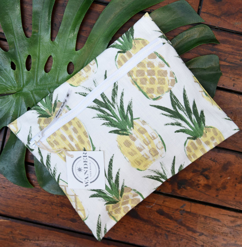 Wander and Perch Swimsuit Wet Bag - Pineapples