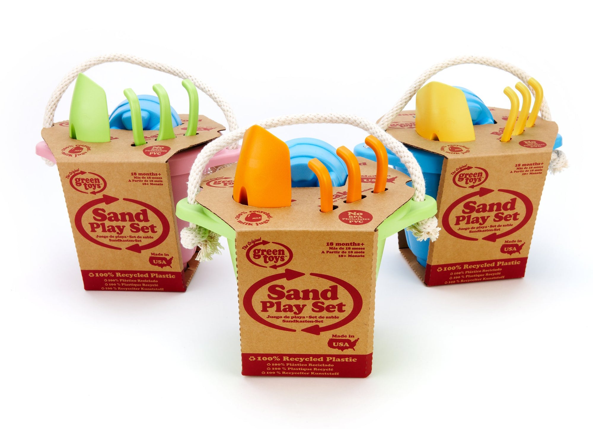 Green Toys - Sand Play Set  4 pce pink - Boatshed 7 The Original Beach Co.