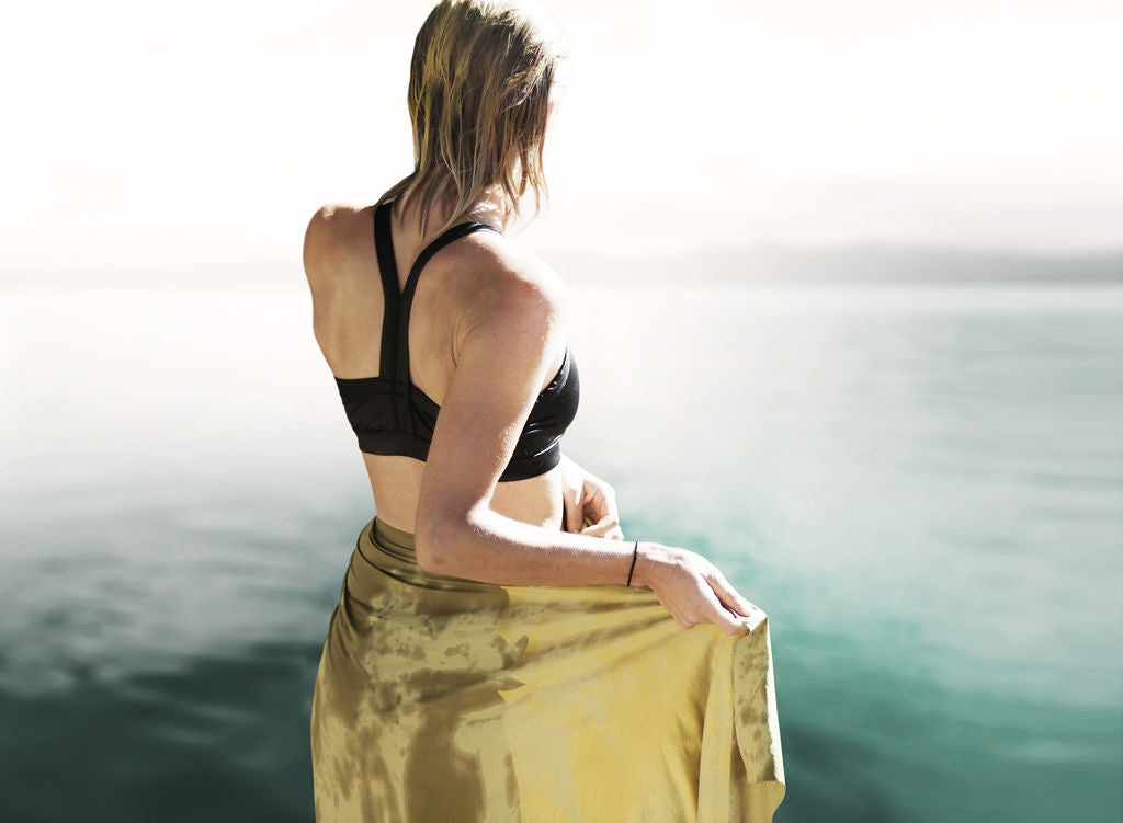 Matador - Large Nano Beach Towel - Moss/Yellow - Boatshed 7 The Original Beach Co.