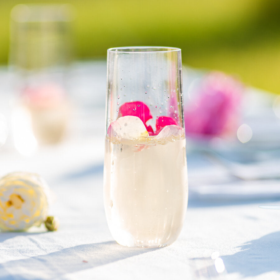 Rowdy Crowd Beach Glasses Champagne 8 Pack